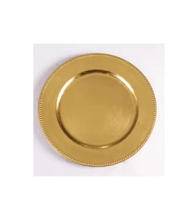 Dinnerware Chargers <b>Platter</b> Round Serving Plate Metal Serving <b>Platter</b> Design Charger Plates Antique Finishing - Product Image 1