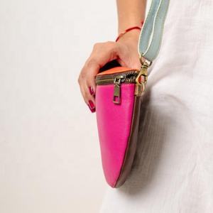 High Quality Cowhide Genuine Leather Unisex Waist Belt Multi-Color Crossbody Sling Purse Zipper Closure <b>Letter</b> Waterproof - Product Image 3