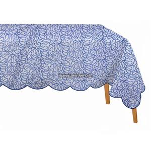 Nappe rectangulaire festonnée en coton imprimée à la main, design exclusif, en pur coton, au meilleur prix - Product Image 2