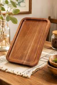 Decorative <b>Storage</b> <b>Trays</b> Metal Handle Modern Luxury Design Dishwasher Safe Mirrored Finish-Factory Price Natural Wooden <b>Trays</b> - Product Image 6