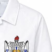 Veste bleu roi Sigma Gamma Rho avec motif bouclier, personnalisable, lettres grecques SGRho, fermeture éclair intégrale, vêtements universitaires sur mesure