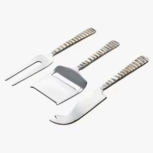 Juego de Cuchillos para Queso de Metal para Banquetes de Lujo, con Mango de Mármol, Elegante Colección de Cortadores de Queso - Product Image 2