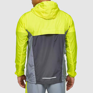 Chaqueta cortavientos ligera para hombre, impermeable, de lona, con cremallera, para correr al aire libre. - Product Image 2