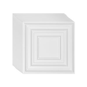 Piastrelle per Soffitto in PVC Premium, Confezione da 12, 24x24, Facili da Installare, Tagliabili, in Plastica, da Incollare per Comode Miglioramenti Domestici - Product Image 4