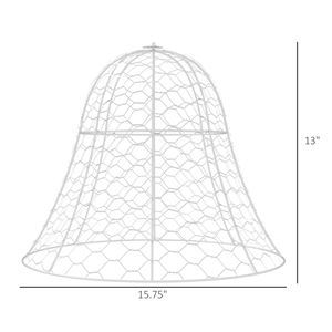 Set di 6 Campanelle da Giardino in Metallo Bianco 40x33 cm per Protezione Piante dai Parassiti e dai Predatori - Product Image 3