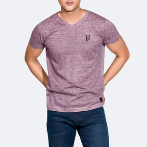 เสื้อยืดคอวีลำลอง ดีไซน์ใหม่ คุณภาพสูง เสื้อผ้าผู้ชาย แขนสั้น ผ้าฝ้ายแท้ 100% เป็นมิตรกับสิ่งแวดล้อม ขายตรงจากโรงงาน - Product Image 4
