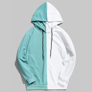 เสื้อฮู้ดผู้ชายสีแดงขาว ทรงปกติ สวมใส่สบายๆ สำหรับฤดูใบไม้ร่วง ผ้าถัก แขนยาว ผ้าเฟรนช์เทอร์รี่ 100% คอตตอน - Product Image 3