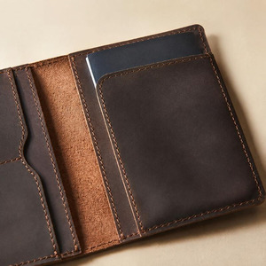 Custom Genuine Leather <b>Passport</b> <b>Holder</b> Travel <b>Wallet</b> RFID Blocking Document Organizer Personalized Logo Multiple Cards for sale - Product Image 6
