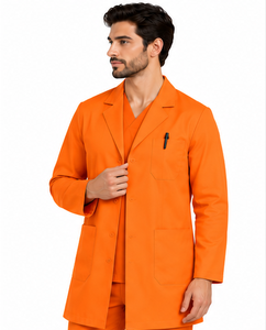 Summer Short Sleeve Lab <b>Coat</b> for Men and Women Lightweight Cotton Polyester Medical <b>Doctor</b> Uniform Breathable Laboratory - Product Image 6