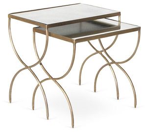 Stylish Metal <b>Nesting</b> Table Set With Minimalist Design For Luxury Villa And Hotel Room Decoration - Product Image 1