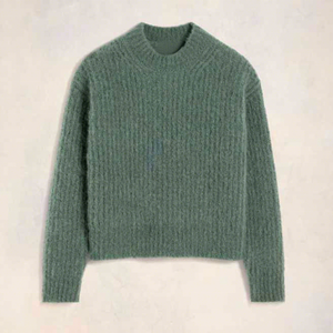 Pull en tricot respirant anti-boulochage à séchage rapide col rond de haute qualité en laine/acrylique pour homme, hiver 400g, service OEM - Product Image 1