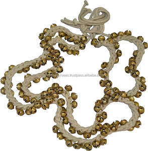 Ghungroo ทองเหลืองสีเหลืองผูกด้วยด้ายฝ้ายหรือเชือกสำหรับ kathak ระฆังที่ทนทานสำหรับนักเต้นมีจำหน่ายในราคาขายส่ง - Product Image 4