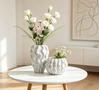 Vase en céramique réactive fait main, style roche orientale moderne et écologique, petit vase décoratif de table pour salon