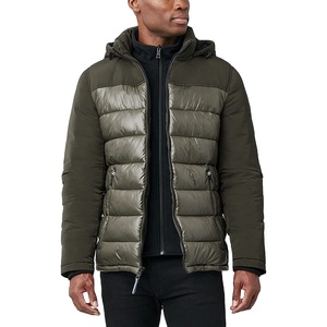 Chaqueta Acolchada con Botones y Cremallera de Moda al por Mayor para Hombre, Chaqueta Acolchada de Nailon Casual y Elegante a Prueba de Viento para Hombre 2026 - Product Image 1