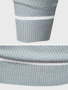 Pull à col rond rayé pour homme – Pull en tricot rayé élégant, parfait pour un usage décontracté, confortable et polyvalent - Product Image 4