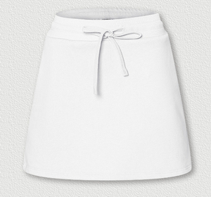 Jupe courte unie tendance 2026 pour femme, style A-line, avec cordon de serrage, décontractée et sportive, coupe ajustée aux hanches - Product Image 1