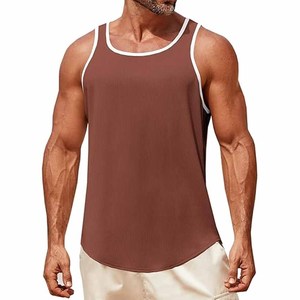 <b>Men</b> Sleeveless Tank Tops Workout Muscle Gym Knitted Shirt Athletic Bodybuilding Slim Fit Ribbed <b>singlet</b> - Product Image 2