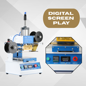 Machine de marquage à chaud pneumatique à double bouton WT-QS200 pour l'embossage et l'impression de logos - Product Image 2