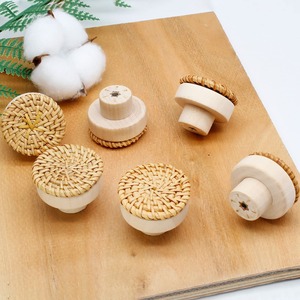 <b>Furniture</b> <b>handle</b> best sale rattan door <b>knob</b> handmade round shape <b>handles</b> hardware accessories - Product Image 6