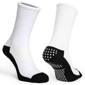Chaussettes blanches mi-mollet avec talon et bout noirs, respirantes, 100 % nylon, pour le basketball, les jeunes, les adultes, le sport d'automne et le yoga - Product Image 4