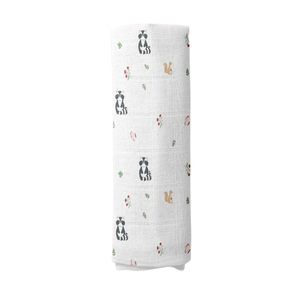Couverture d'emmaillotage personnalisée en mousseline de coton biologique, douce et respirante, serviette de bain à capuche pour bébé, enveloppe pour nouveau-né imprimée, vente en gros OEM - Product Image 2
