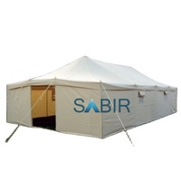 Tente carrée STI quatre saisons pour 6-8 personnes, en toile imperméable, blanc, vert olive, kaki, pour secours en cas de catastrophe, camping, métal