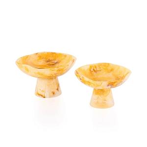 Bol en résine avec pieds pour dattes, bonbons et desserts, cadeaux Ramadan et Aïd, bol de service en résine ambrée, vaisselle, décoration intérieure, vente en gros d'usine - Product Image 2