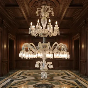 Lustre en cristal moderne à fixation au plafond, décoration intérieure pour la maison, salon, forme irrégulière, design durable - Product Image 1