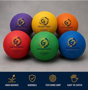 Ballon de Dodgeball Ganvox Global Taille 7, Durable, pour Sport d'Équipe, avec Chambre à Air en Butyl, Rouge - Product Image 4