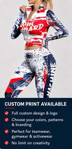 Women's Sporty Breathable Autumn Tracksuit Full Length Sublimation Print Zipper Front Long Sleeve Lightweight Spandex Polyester - Product Image 4