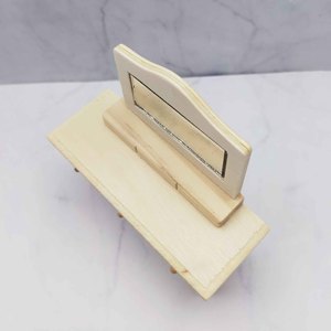 Mini coiffeuse en bois avec miroir, meubles de maison de poupée, accessoires pour maison de poupée, ornement DIY pour les plus de 14 ans - Product Image 2