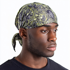 Force Wave <b>Silky</b> Durag Men Wave Cap Satin Sublimation Dorags High Quality Streetwear Printed Durags <b>Tops</b> - Product Image 4