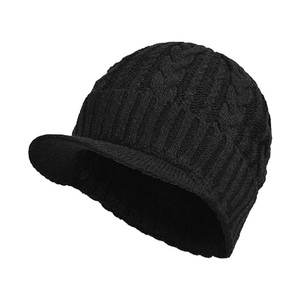 Nuevo Diseño 2026, Gorro de Punto Negro con Visera, Gorro Cálido de Invierno, Personaliza Tu Propio Logotipo y Diseño - Product Image 1