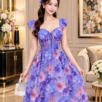 Gaun Pleated Kasual Wanita Elegan, Pinggang Alami, Slim Fit, Tanpa Tali, Bahan Chiffon, Dapat Dicuci, Harga Pabrik, Dapat Dipesan Sesuai Keinginan