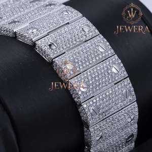 Best Quality Mossinate Elegant Gold and Silver Stainless Steel <b>Watch</b> Genuine Diamond Detailing <b>for</b> a Luxurious Look and Feel - Product Image 6