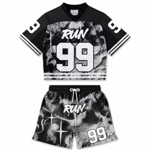 Conjunto Deportivo Personalizado Unisex, Camiseta y Pantalones Cortos de Poliéster, Ropa Deportiva Transpirable para Verano, Fabricante OEM - Product Image 1