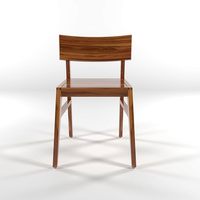 Ensemble de 2 chaises de salle à manger en bois massif de rosewood/mangue/teck avec finition rustique en teck brun, chaises en bois durables pour salle à manger