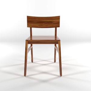 Ensemble de 2 chaises de salle à manger en bois de rose massif de qualité supérieure avec finition teck brun rustique, chaises en bois durables pour salle à manger, salon - Product Image 1