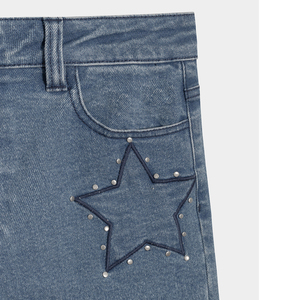 Jeans amples pour femmes, broderie personnalisée, ultra-doux, respirant, écologique, tissu de qualité supérieure, séchage rapide, uni, décontracté - Product Image 5