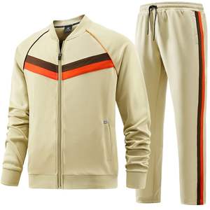 Conjunto Deportivo de Forro Polar Ecológico para Hombre, con Capucha, Color Sólido, Mangas Largas, Transpirable, Invierno 2025, Alta Calidad, Corte Regular Informal - Product Image 4