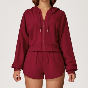 Sudadera con Capucha Corta de Último Diseño para Mujer, Sudadera Corta para Mujer, Sudadera Holgada y Elegante - Product Image 2