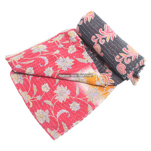 Vintage Kantha <b>Quilt</b> Lot Of 5 Pcs Customized Assorted Color <b>Quilt</b> Patchwork Kantha <b>Quilt</b> Gudri Indian Reversible Hand Stitched - Product Image 6