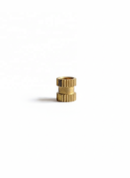 OEM Custom Brass Threaded Inserts M3 M5 M8 Knurled Heat Set Insert Nut for Plastic Injection Molding and Ultrasonic Installation