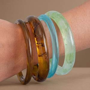 Luxury Resin Statement Bangle Handmade Designer Bracelet for Women Perfect Gift for Mother <b>Wife</b> resin craft - Product Image 4