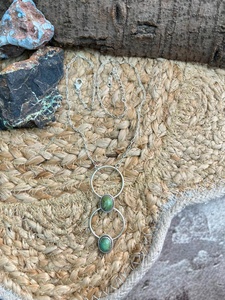Natural Kingman Turquoise <b>Necklace</b> Handmade Sterling Silver Boho Southwestern <b>Statement</b> Jewelry Gift for Her - Product Image 2