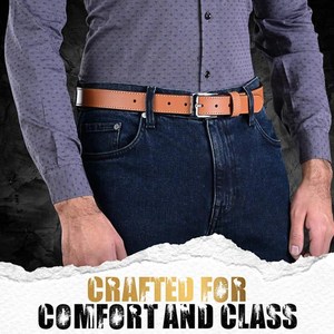 Cinturón de Cuero Genuino de 1.5 Pulgadas con Logotipo Personalizado, Correa con Hebilla de Bloqueo Automático, Producto Personalizable - Product Image 3