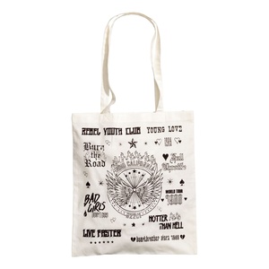 Cotton <b>Canvas</b> <b>Tote</b> <b>Bag</b> with Striped Webb Handles Stylish Shopping <b>Bags</b> - Product Image 1