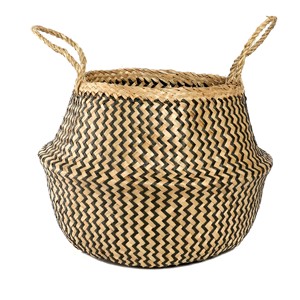 Hand weaving natural seagrass straw folding belly <b>baskets</b> <b>woven</b> <b>basket</b> for home decor best price - Product Image 1