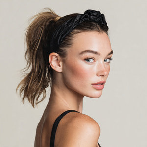 High Quality Running Ponytail <b>Headband</b> Women Streetwear Sublimation Pony Tail Caps Head Ponytail Hole Workout <b>Headband</b> - Product Image 4