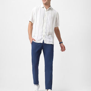 Pantalon chino décontracté pour homme, coupe droite, léger, avec cordon de serrage, poche intégrée, tissu respirant et écologique, couleurs personnalisables - Product Image 2